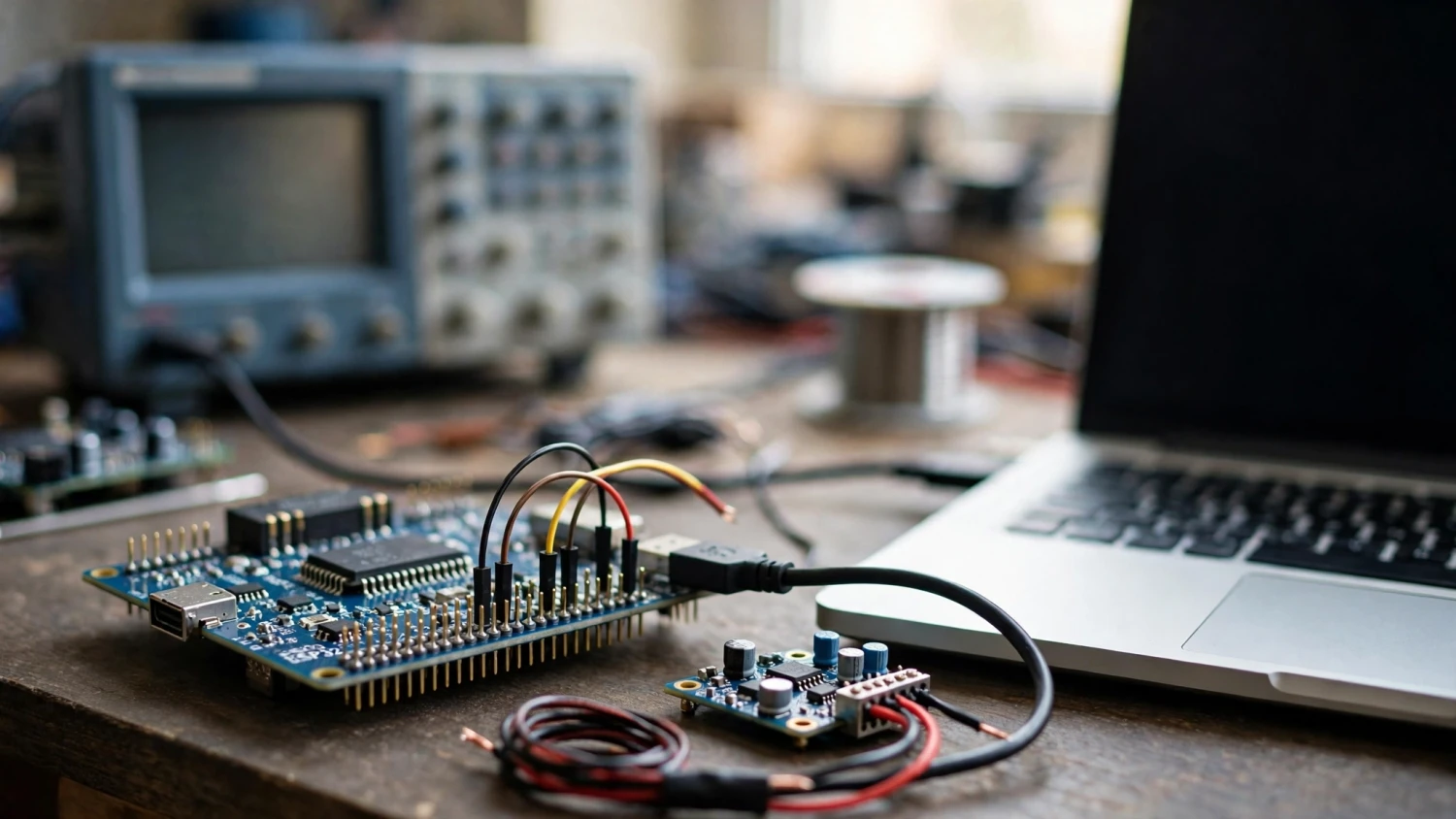 Ban thu nghiem ESP32 phat nhac Bluetooth dong thoi ket noi WiFi voi laptop va loa DIY
