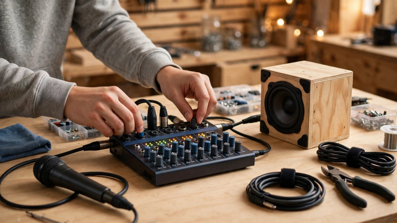 Nâng cấp DSP cho loa DIY bằng vang cơ rời chỉnh echo và micro