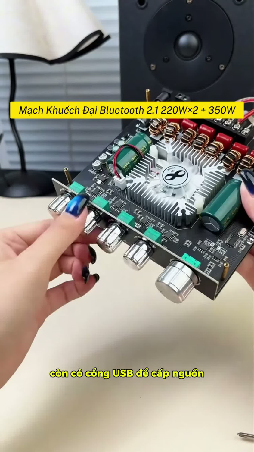 Mạch Bluetooth 2.1 công suất 220W x 2 + 350W, phù hợp nâng cấp và DIY loa #LoaKeoMT #AmpliBluetooth #LoaDIY #Ampli