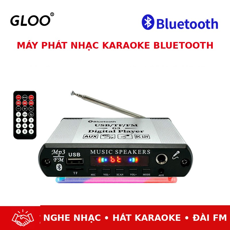 Bộ thu Bluetooth 5.4 nghe đài FM, USB, thẻ nhớ, tích hợp cổng mic hát karaoke