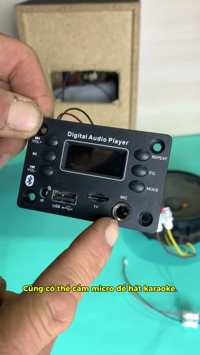 Mạch ampli nhỏ gọn 2x40W: Bluetooth, giải mã MP3, kết nối micro, nguồn DC 7-20V #LoaKeoMT #MachAmpli #Bluetooth #LoaDIY #MP3