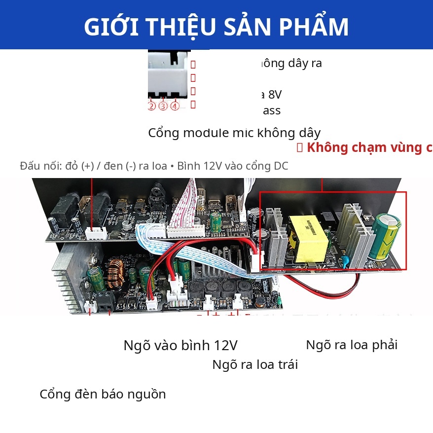 Mạch Khuếch Đại Loa Bluetooth D1600 50W+50W - Chip TPA3116, DSP Karaoke, HDMI/Quang/OTG