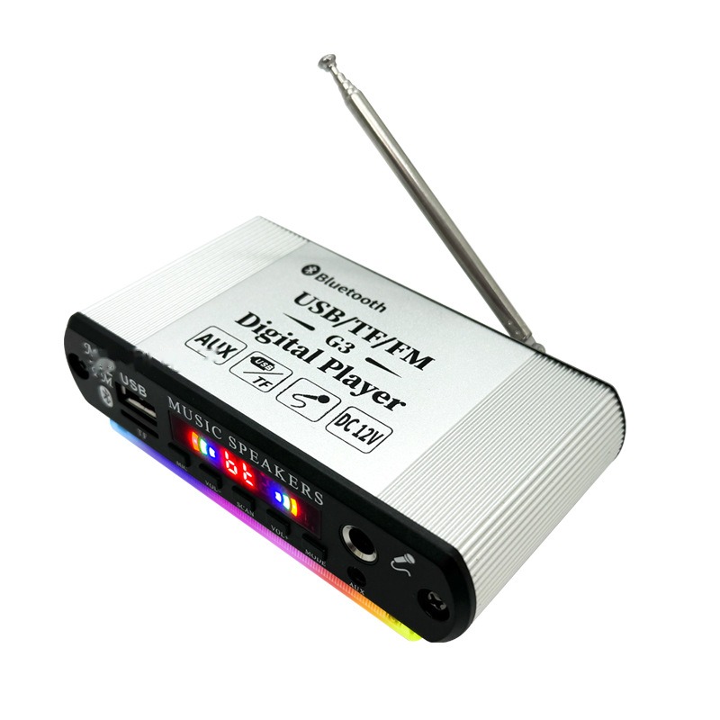 Bộ thu Bluetooth 5.4 nghe đài FM, USB, thẻ nhớ, tích hợp cổng mic hát karaoke