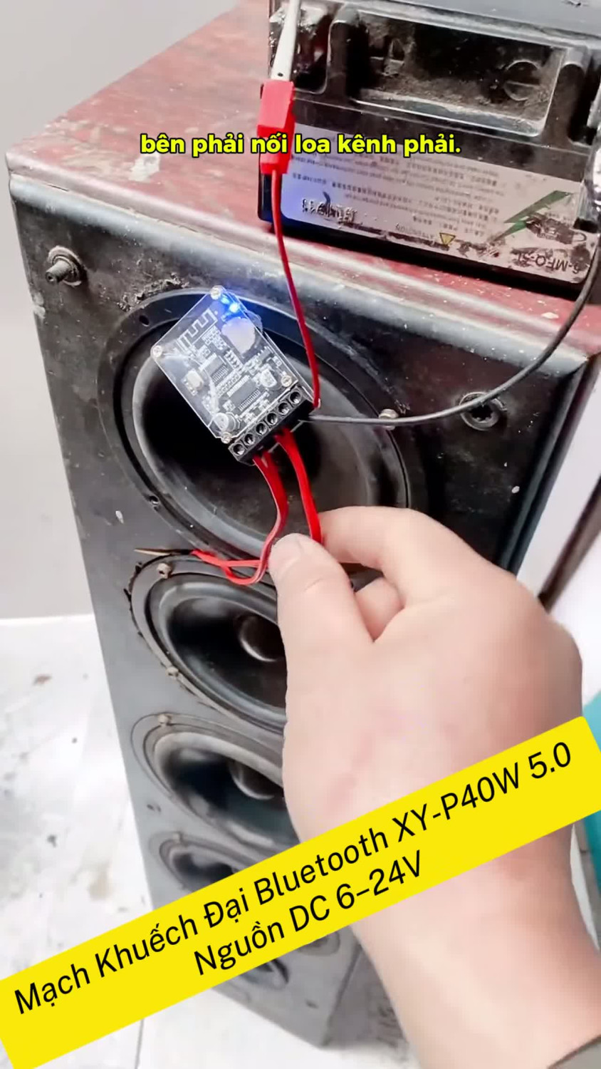 Khuếch Đại Bluetooth XY-P40W 5.0 Nguồn DC 6-24V