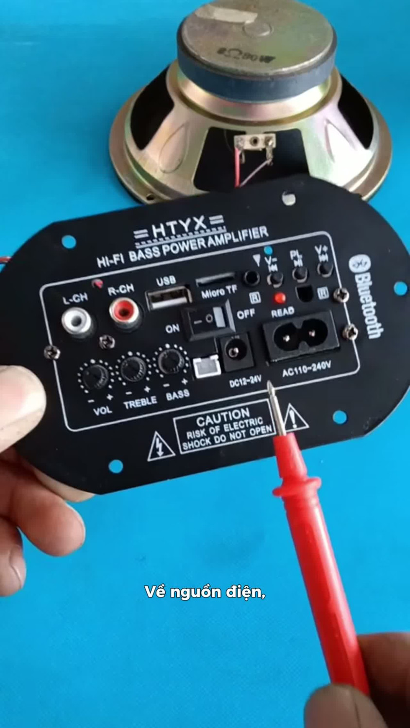 Ampli Bluetooth 12V/24V/220V dùng cho loa ô tô và loa DIY