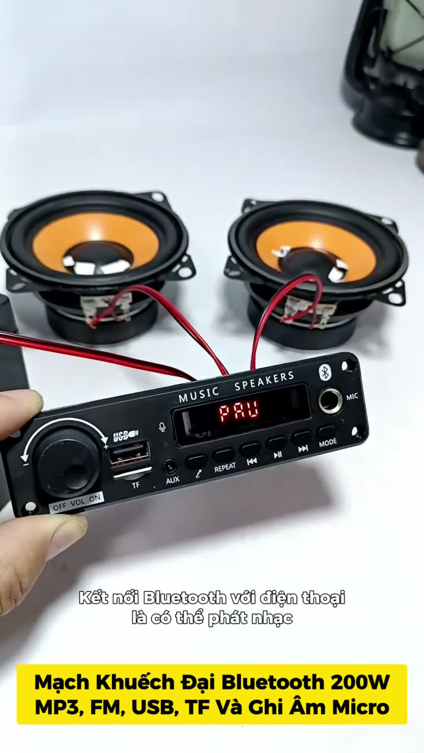 12 reactions · 4 comments | 🔊 Một mạch khuếch đại, tích hợp đủ tính năng cho loa DIY! Mạch Bluetooth 5.3 hỗ trợ nhiều cách phát nhạc tiện lợi: ✅ Kết nối Bluetooth 5.3 ✅ Phát nhạc MP3 qua USB và thẻ TF