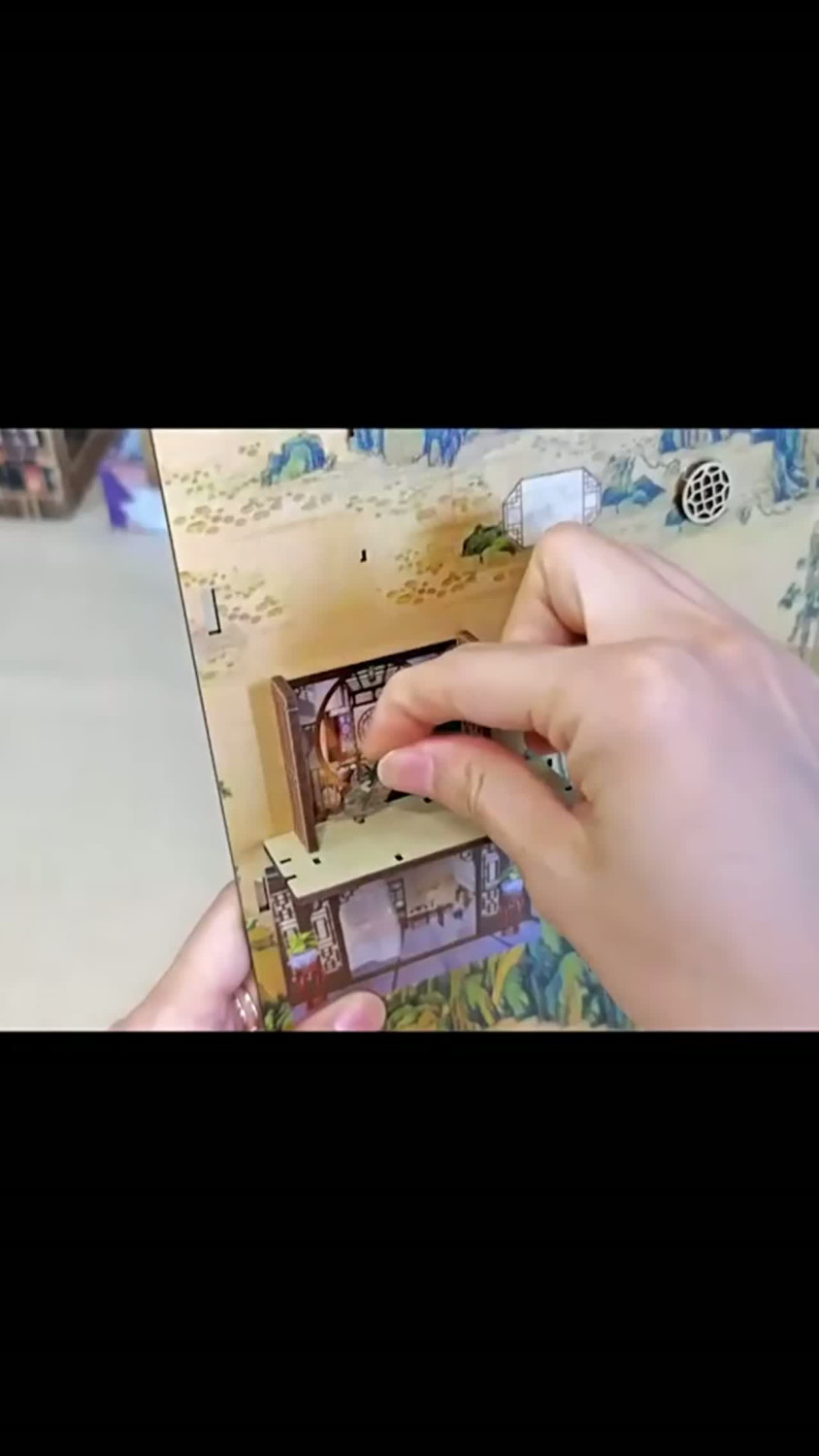 Mô hình book nook phong cách trung hoa