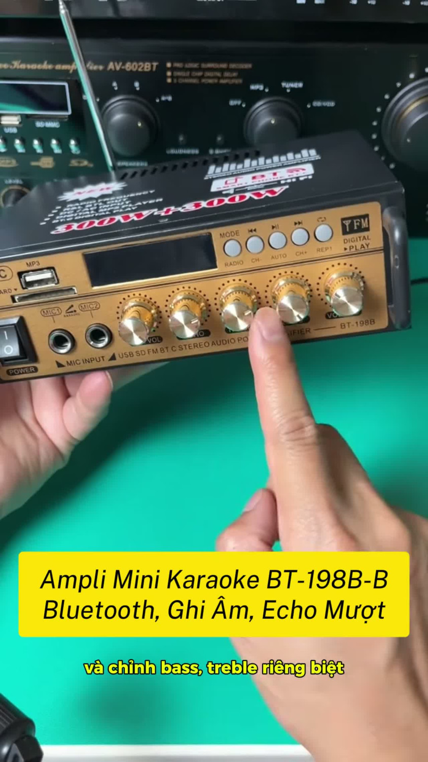 Ampli mini TLC BT-198B-B / BT-198A có Echo và ghi âm, hát karaoke tại nhà #LoaKeoMT #TLCBT198B #AmpliKaraoke #Echo #LoaDIY