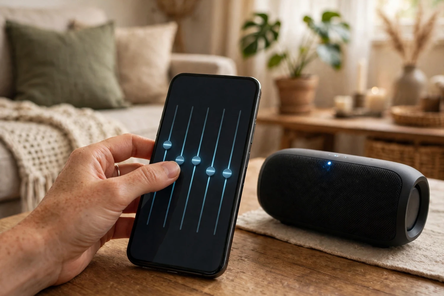 Loa có DSP chỉnh EQ trên điện thoại
