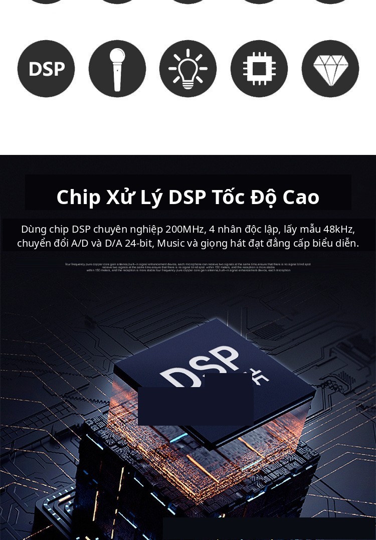 Chip xử lý DSP tốc độ cao trên vang số AV7681