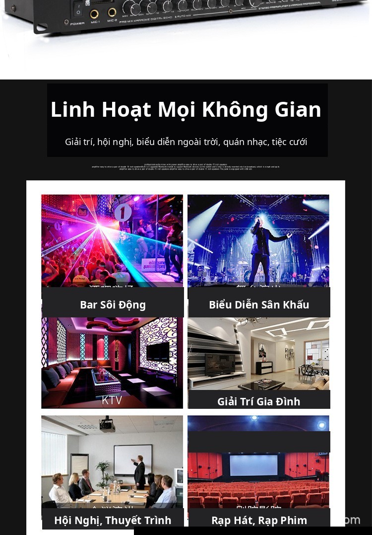 Ứng dụng vang số AV7681 cho nhiều không gian