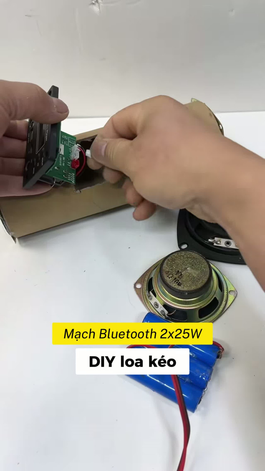 Mạch giải mã âm thanh Bluetooth USB FM MP3 2x25W chuyên DIY loa