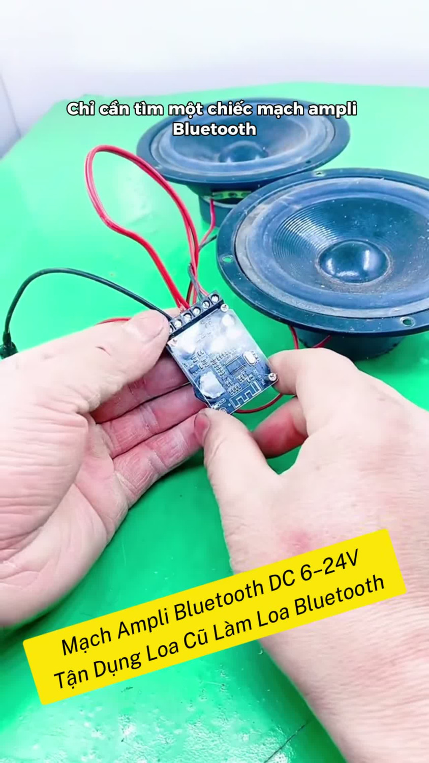 Mạch Ampli Bluetooth DC 6-24V Tận Dụng Loa Cũ Làm Loa Bluetooth