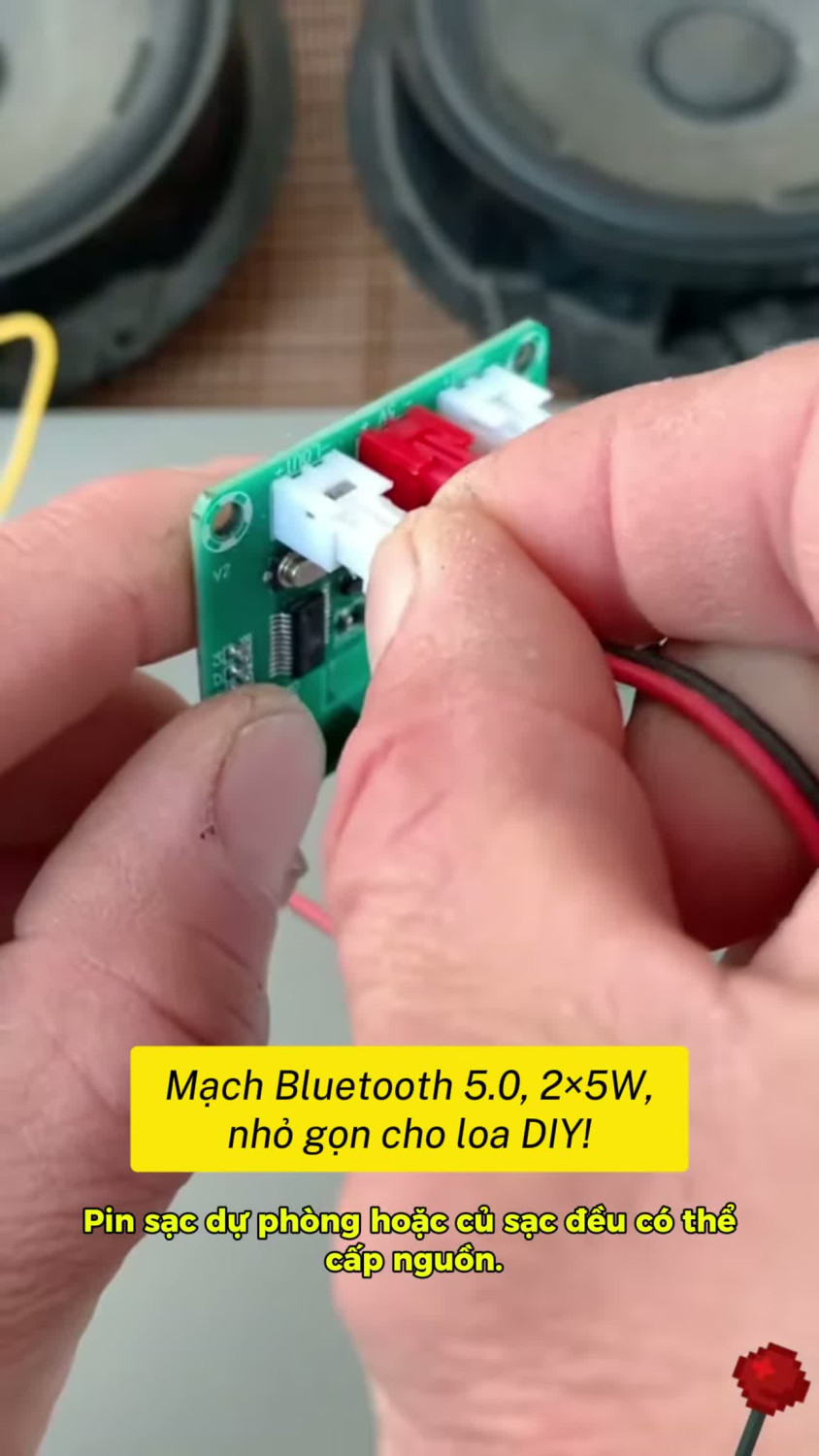 Mạch Bluetooth 2x5W, nhỏ gọn cho loa DIY!