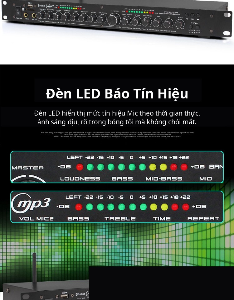 Đèn LED báo tín hiệu trên vang số SLZ AV7681