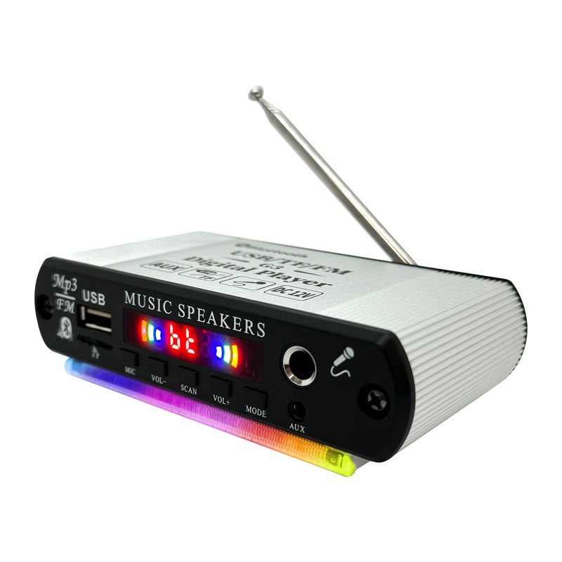 Bộ thu Bluetooth 5.4 nghe đài FM, USB, thẻ nhớ, tích hợp cổng mic hát karaoke