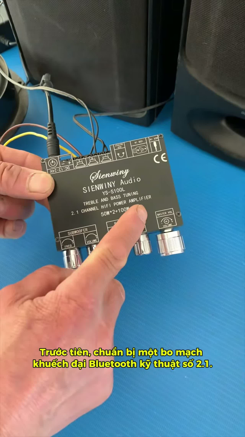 🔊 Muốn tự làm bộ loa 2.1 có bass riêng và chỉnh âm bằng điện thoại? Mạch khuếch đại 2.1 này có nhiều tính năng đáng chú ý: ✅ Công suất quảng cáo 50W × 2 + 100W ✅ Hai kênh loa trái, phải và một kênh lo