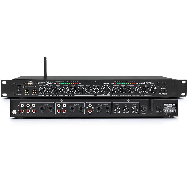 Vang Số SLZ AV7681 - Vang Karaoke KTV Reverb Số Chip DSP, Bluetooth 5.0, USB/Thẻ TF Cho Dàn Âm Thanh Gia Đình & Sân Khấu