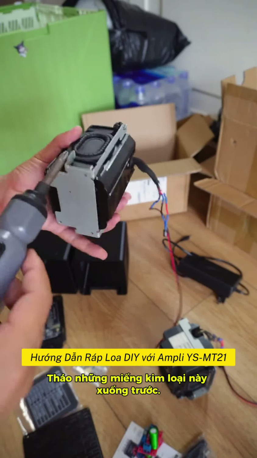 Ráp loa DIY với bo mạch YS-MT21, tận dụng loa tháo máy cực hay!